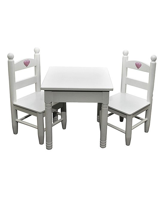 American Girl Doll Furniture White Table & Chair Set - The Doll Boutique