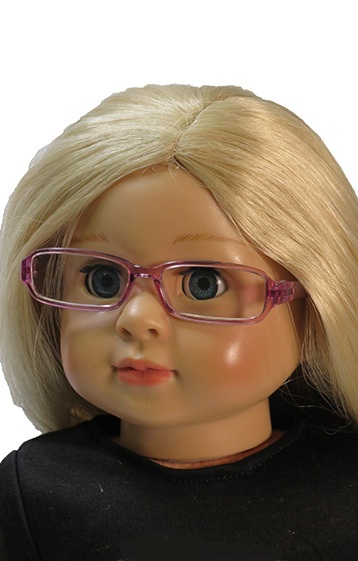 18" Doll Purple Rectangular Glasses