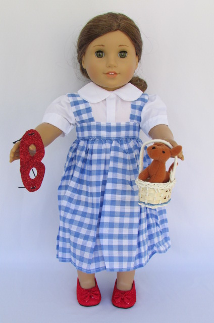 Dorothy Inspired Outfit for American Girl Dolls 18 Inch Doll Clothes 