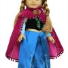 18 Doll Frozen Princess Anna Gown Cape Boots