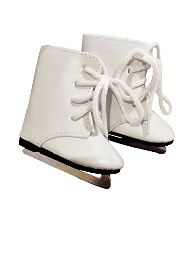 WHITE ICE-SKATES  FOR AMERICAN GIRL DOLL SHOES