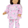 18" Doll Flannel Sheep Pajamas & Slippers
