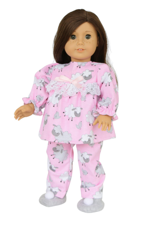 18 Doll Flannel Sheep Pajamas &Amp; Slippers 18" doll flannel sheep pajamas & slippers