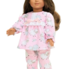 18" Doll Flannel Sheep Pajamas & Slippers