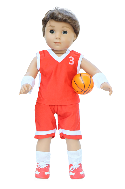 18 Doll Orange Basketball Complete Outfit
