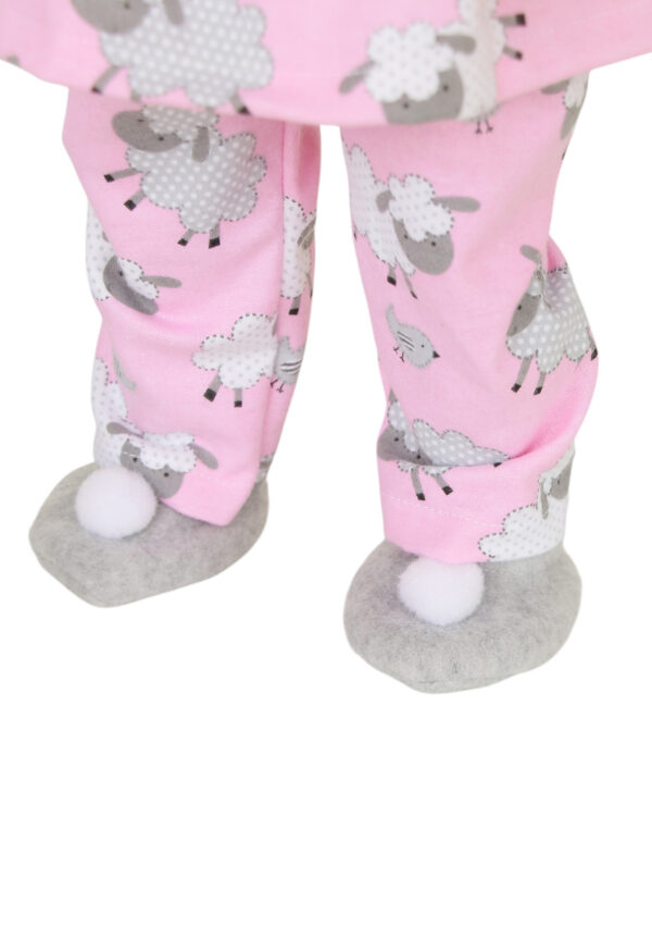 Doll Flannel Sheep Pajamas &Amp; Slippers 18" doll flannel sheep pajamas & slippers
