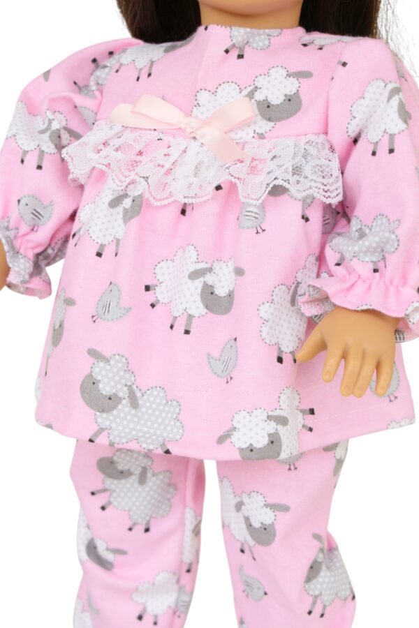 Flannel Sheep Pajamas &Amp; Slippers 18" doll flannel sheep pajamas & slippers