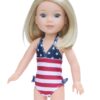 14.5" Wellie Wisher One Piece USA Swimsuit