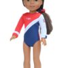 14.5" Wellie Wisher Doll USA Gymnastics 3-Piece Outfit