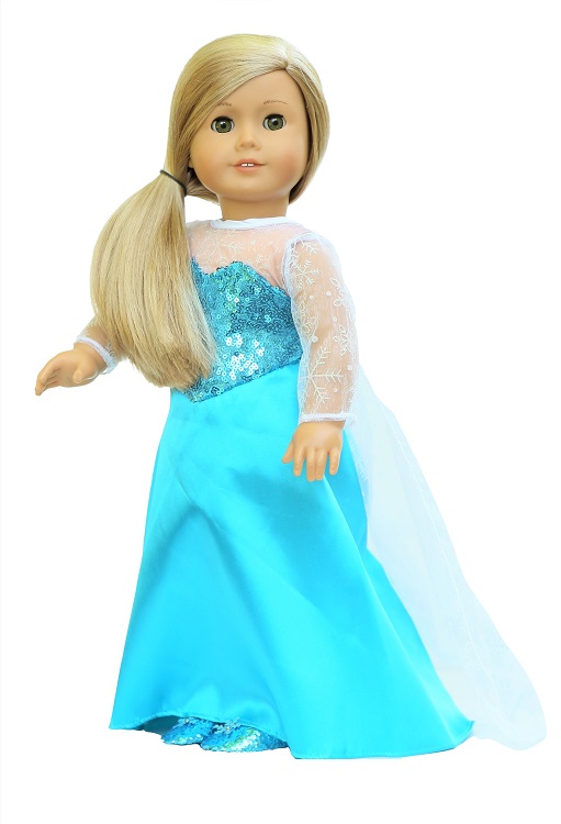 18 Doll Frozen Elsa Ice Princess Gown Shoes
