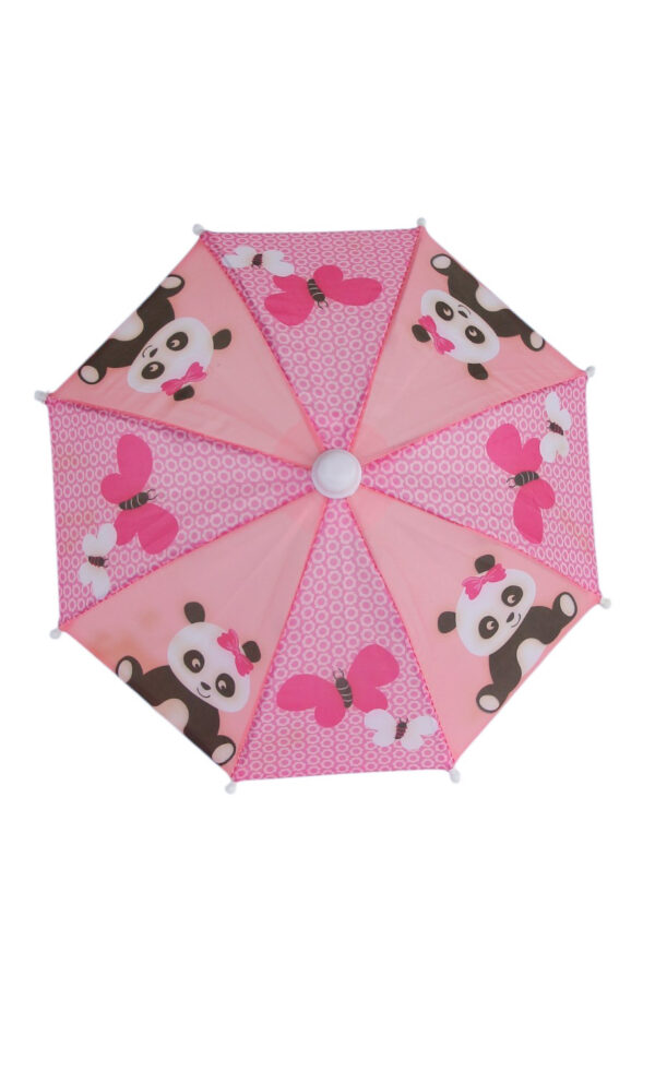 Pink Panda Butterfly Doll Umbrella Parasol