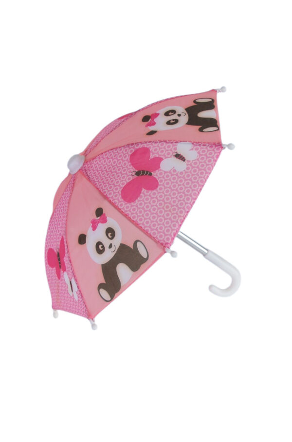 Pink Panda Butterfly Doll Umbrella Parasol