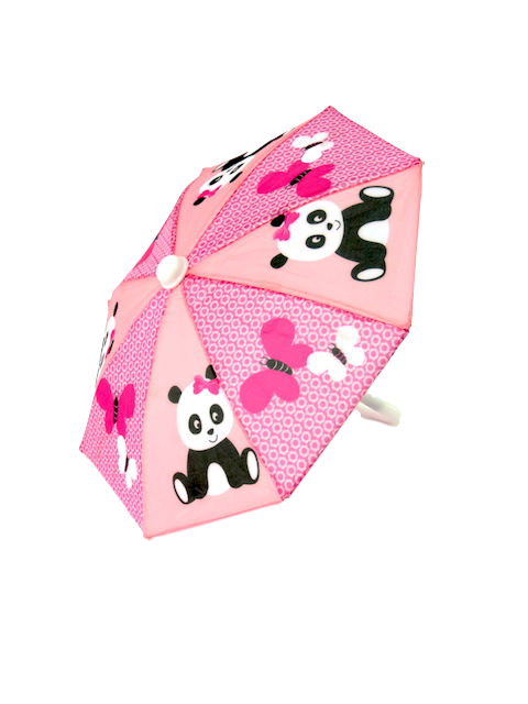 Pink Panda Butterfly Doll Umbrella Parasol