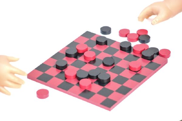 18 Inch Doll-sized Playable Checkboard & Checkers
