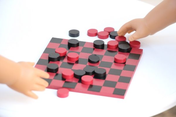 18 Inch Doll Sized Playable Checkboard Checkers
