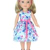 Wellie Wisher Doll Floral Party Dress 3 Piece Set