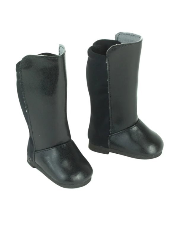18" Doll Over-the-Knee Black Riding Style Boots