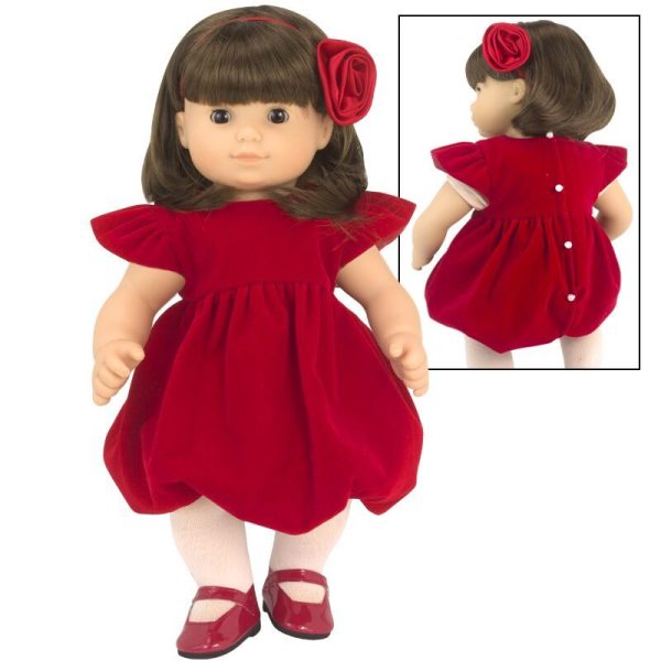 Bitty Baby Red Velvet Holiday Dress Set