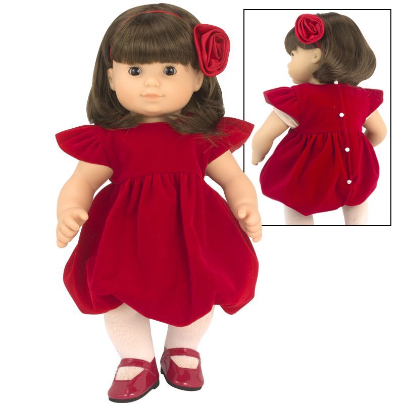 baby red velvet dress
