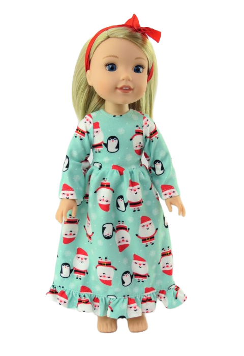 14.5 inch doll santa nightgown