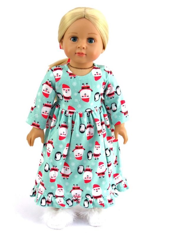 18 Inch Doll Santa Christmas Nightgown