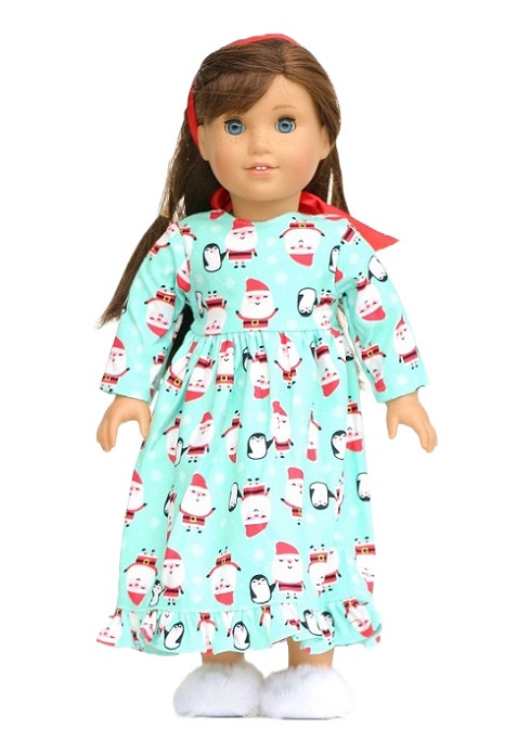 18 inch doll santa nightgown 1