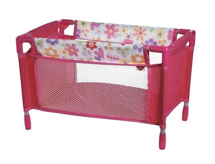 Adora Bitty Baby Sized Pink Floral Playpen Bed The Doll Boutique