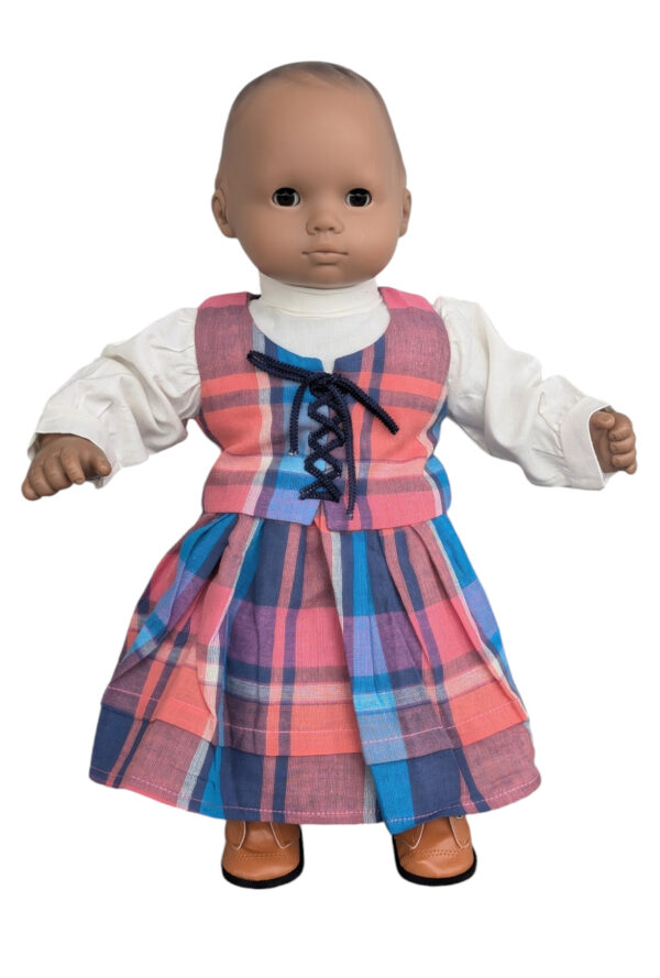 15" Bitty Baby Doll Old-Fashioned 3-Piece Plaid Skirt Set