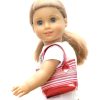 18 Inch Doll Red Striped Purse 2