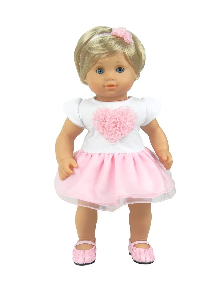 15 Bitty Baby Pink Heart Tutu Dress Headband The Doll Boutique