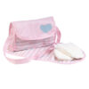 adora pink pastel doll diaper bag mat diapers