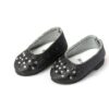 14.5" Wellie Wisher Doll Black Glitter Flats