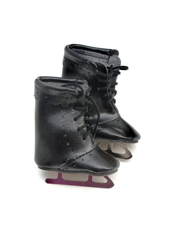 14.5" Wellie Wisher Doll Black Ice Skates