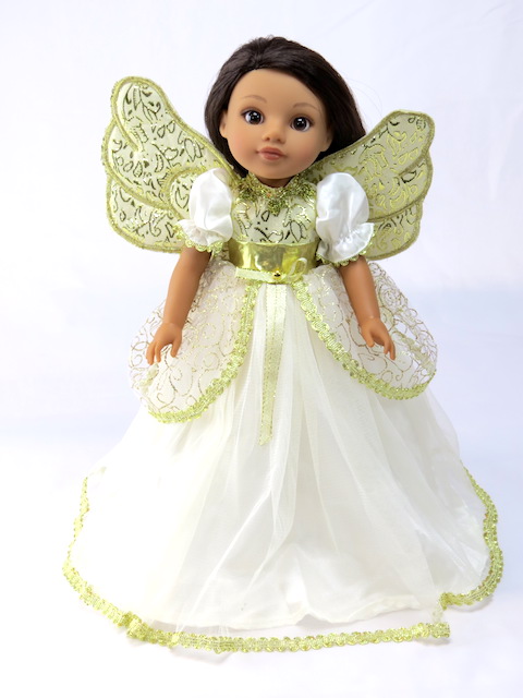 14.5 Wellie Wisher Doll Gold Angel Gown