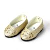 14.5" Wellie Wisher Doll Gold Glitter Flats