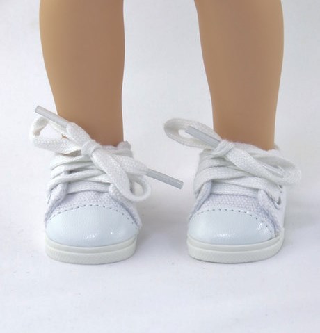 14.5 Wellie Wisher Doll White Sneakers