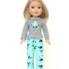 14.5" Wellie Wisher Doll Winter Panda Pajamas