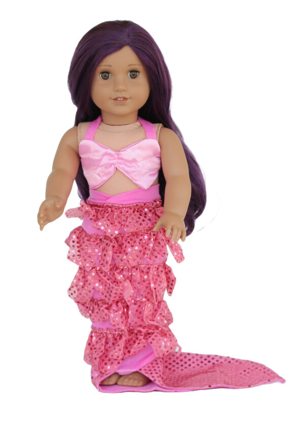 18" Doll 2-Piece Sequin Mermaid Costume