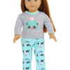 18" Doll Winter Panda Pajamas