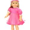 18 Inch Doll Fancy Pink Birthday Party Dress & Hat