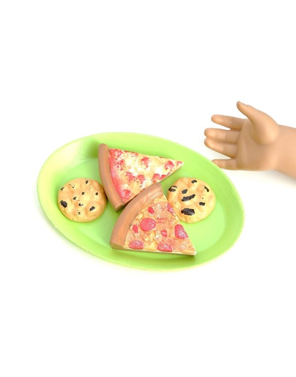 Doll Sized Green Pizza Cookie Platter