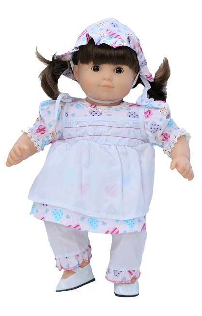 15 Bitty Baby Doll Heart Dress Pants Hat