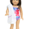 18" Doll 2-Piece Palm Tree Tankini Swimsuit