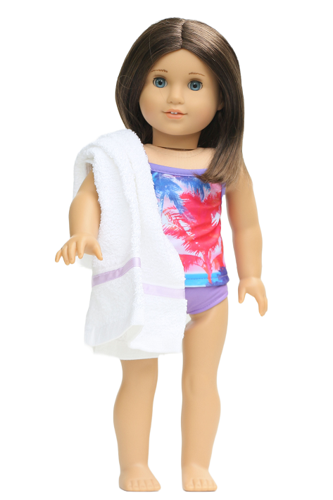 18 Doll 2 Piece Palm Tree Tankini Swimsuit 2