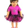 18 Inch Doll Magenta Star Tutu Skirt & Shirt