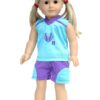 18 Inch Doll Tank & Shorts Softball Outfit