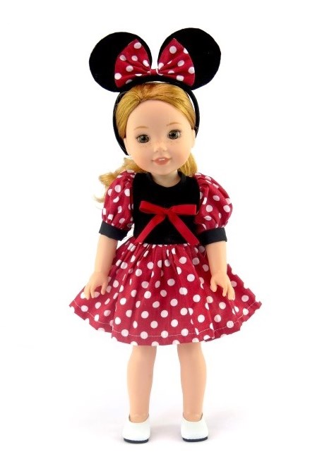 For 14.5/" WELLIE WISHER American Girl Doll Clothes Red Polka Dot Leggings