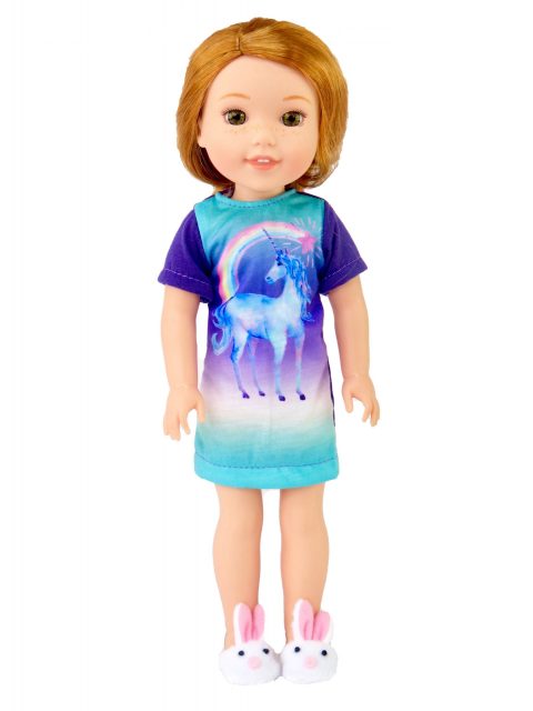 Wellie Wisher Doll Unicorn Sleepshirt