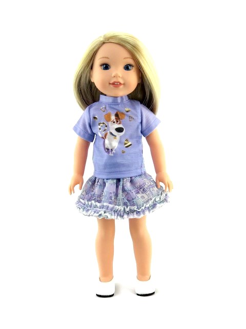 14.5 Wellie Wisher Doll Lavender Pets Inspired Outfit