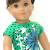 18" Doll Green Floral Polka Dots T-Shirt